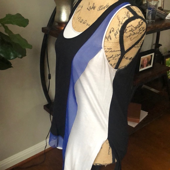 BCBG Maxazria asymmetrical sleeveless top Small - Picture 3 of 5